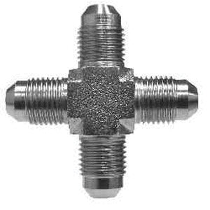 26504 by Midland | Hydraulic Adapter | Union Cross | 1/4" Male JIC 37° | Steel