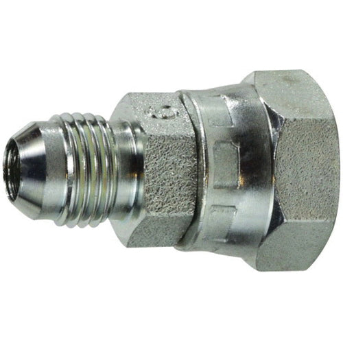 7004-16-12 by Midland | Hydraulic Adapter | 1" Male 37° JIC x 3/4" Female BSPP Swivel | Steel