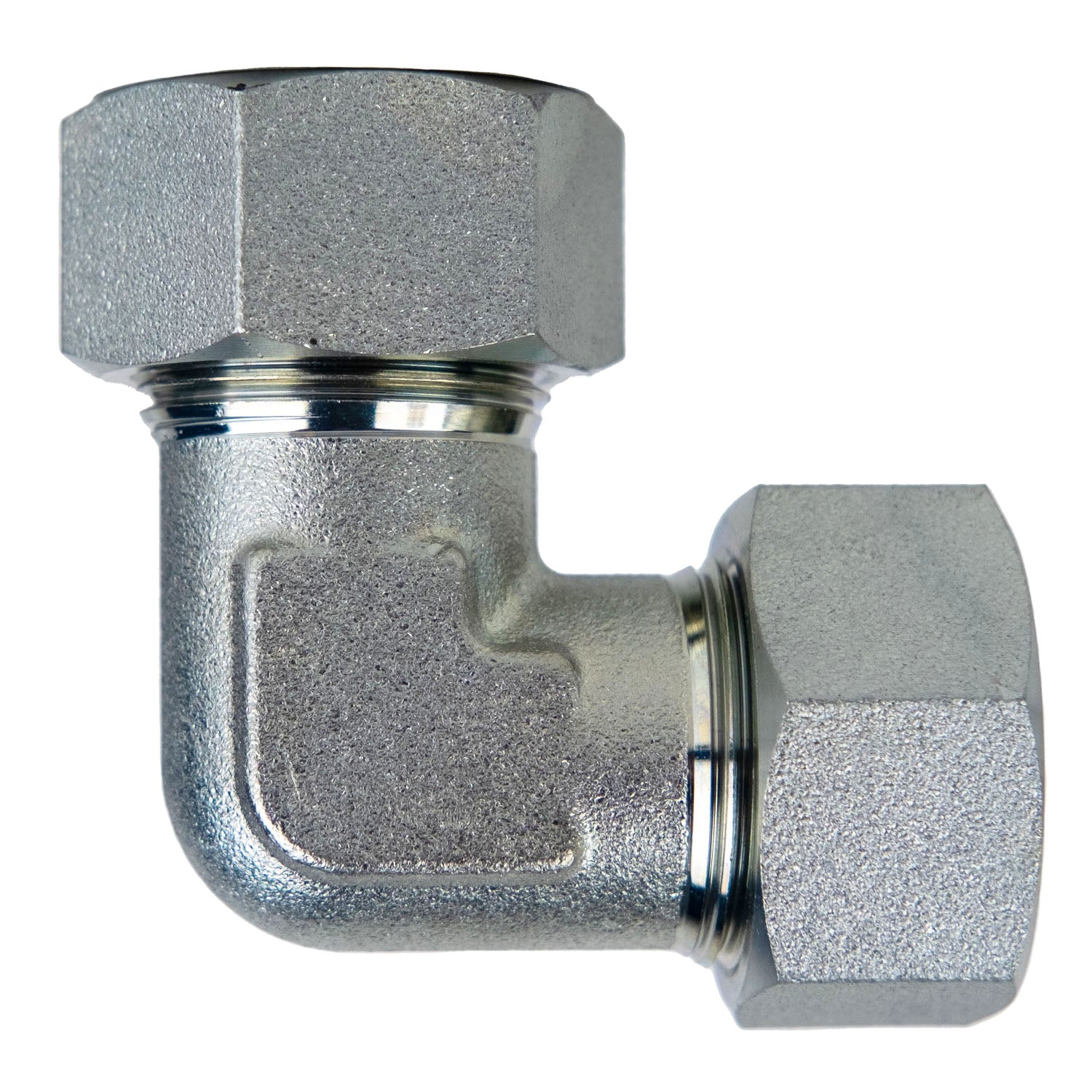 D2500-S12-S12 by Midland | Hydraulic Metric Compression Fitting | DIN Union | 90° Elbow | Heavy | S12 Tube OD x S12 Tube OD | Steel