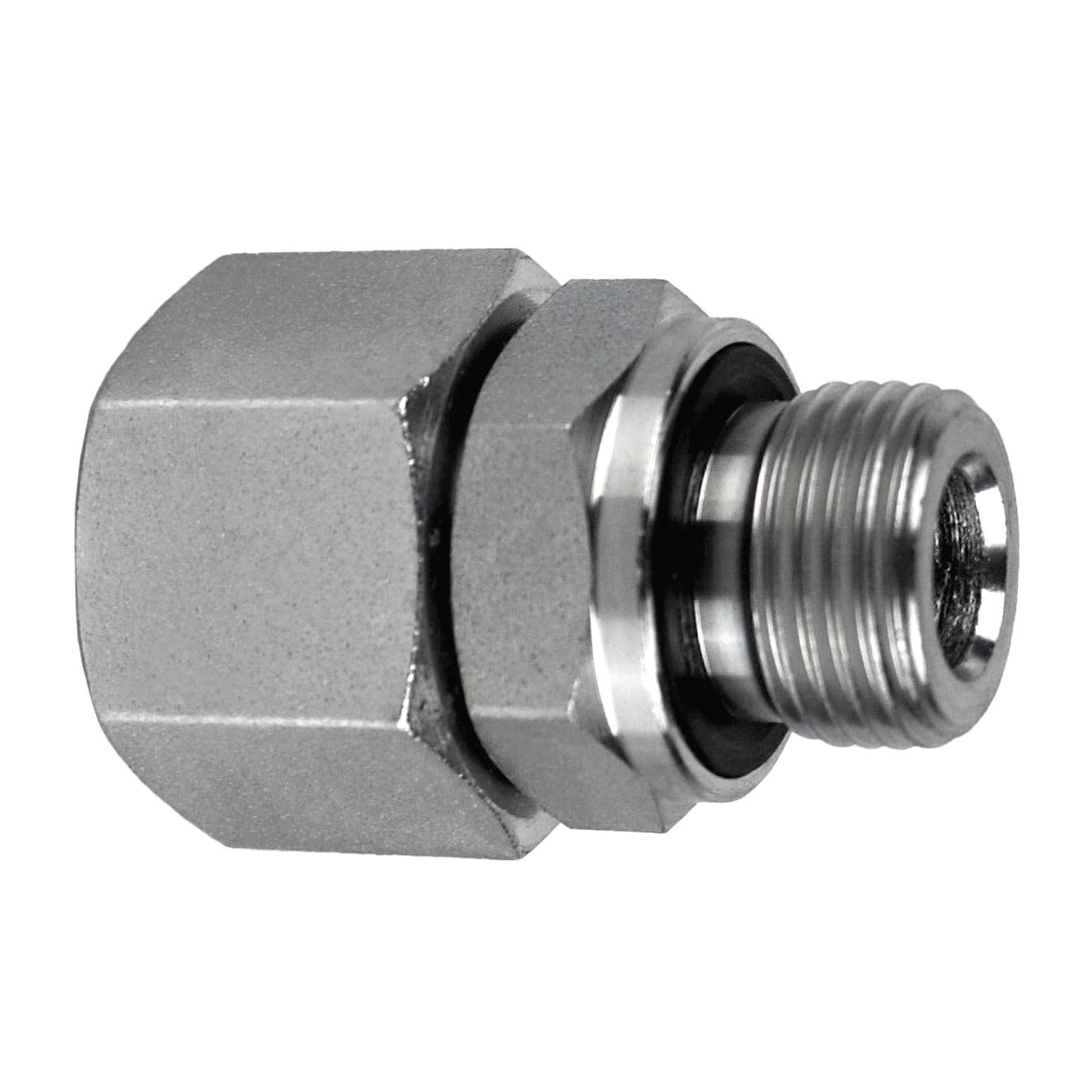D8505-SP-L15-18-ED by Midland | Hydraulic Metric Compression Fitting | Female Standpipe DIN to Male Metric Adapter | Light | L15 Tube OD x M18x1.5 Male Metric | Steel