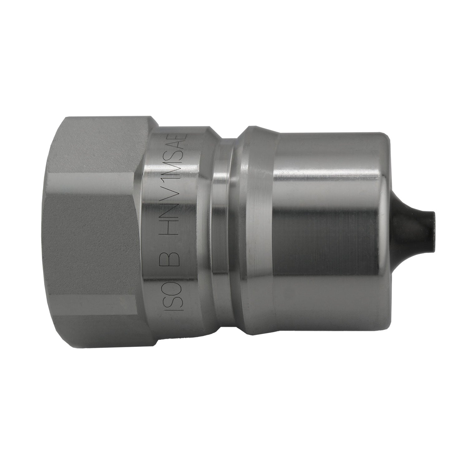 HNV38MSAE by Midland | Hydraulic Quick Disconnect | ISO-B Plug | 3/8" Body Size x 3/8" Female SAE O-Ring Boss | Steel