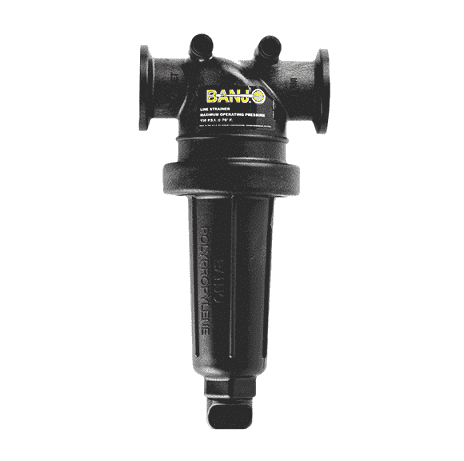 MLST150-30 by Banjo | Manifold Flange Connection | 2" Manifold T-Line Strainer with 316 Stainless Steel 30 Mesh Screen | 225 PSI
