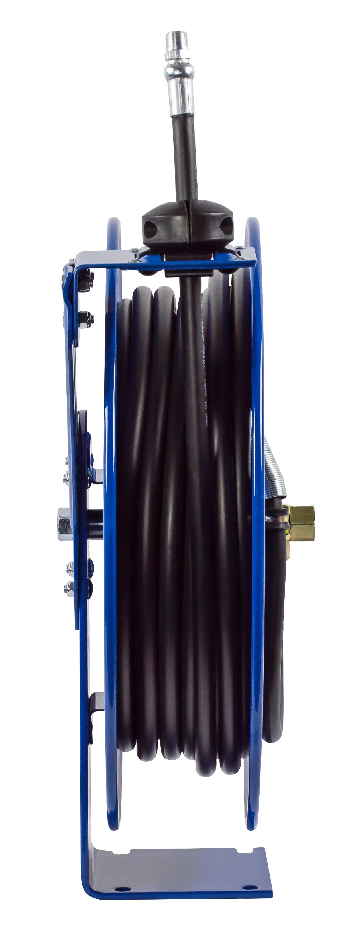 MP-N-535 by Coxreels | SH Series | 1,500 PSI Spring Driven Hose Reel for Air, Water & Oil | 3/4" Hose ID, 3/4" FNPT Inlet x 3/4" MNPT Hose End | Steel | 35ft Rubber Hose Included