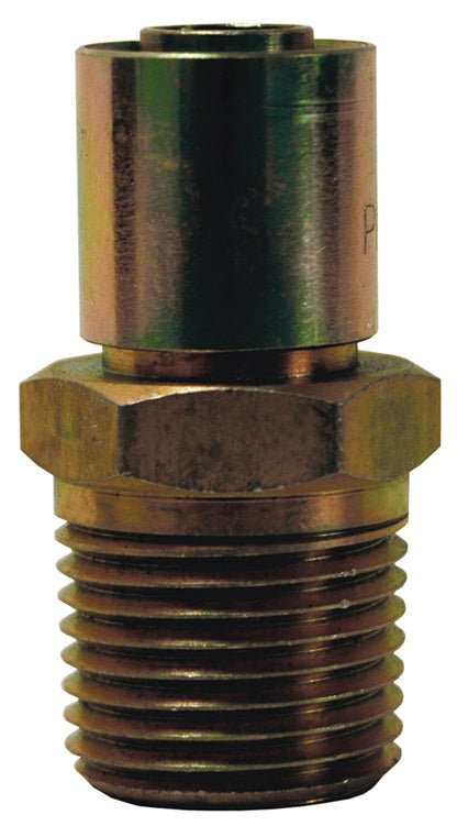 MPC-08-08 by Dixon Valve | Crimp Fitting for PTFE Hose | with Crimp Collar | 1/2" Rigid Male Pipe x -08 Hose Size | Carbon Steel