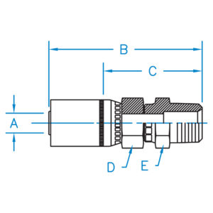 MPX-16-16 by Kurt Hydraulics | Male Pipe NPTF | Swivel | for 1" Hose ID