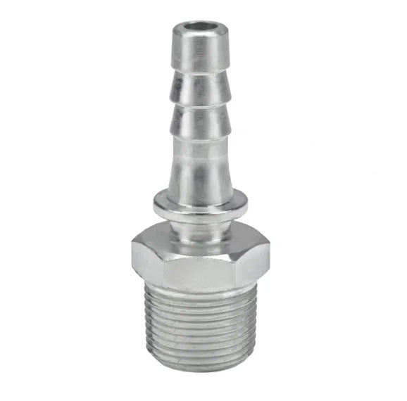 MS8X12 by Dixon Valve | Boss® Male Stem | 3/4" Male NPT x 1/2" Hose Barb | Plated Steel (Bar Stock)