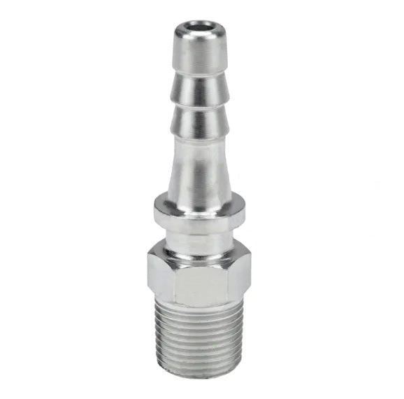 MSC by Dixon Valve | Boss® Male Stem | 3/8" Male NPT x 3/8" Hose Barb | Plated Steel (Bar Stock)
