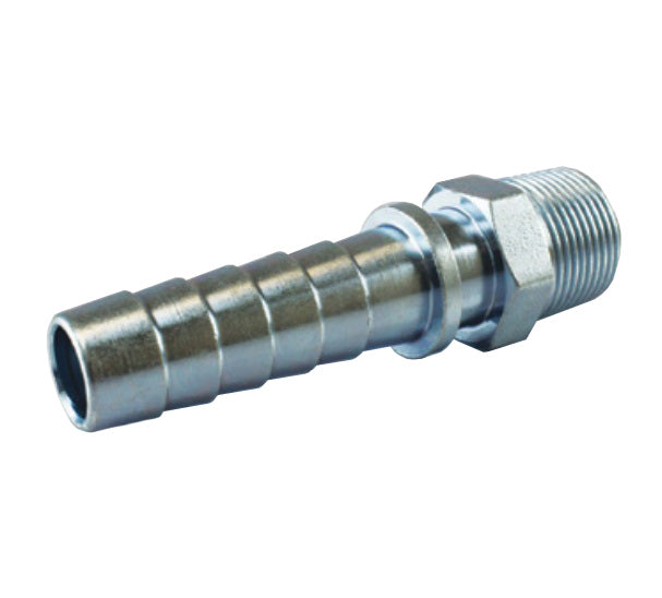MS16-16 by Jason Industrial | Air Hose Nipple | with Hex & Collar | 1" Hose Barb x 1" Male NPT | Steel Plated