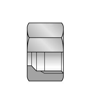 MTN-8H16X1.5 Alfagomma by Kuriyama | MTN Series | Two-Piece Hydraulic Hose Fitting | Nut for DIN 24° Tube Connection | DIN 24° Heavy | 8mm OD | M16X1.5 | Steel