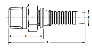 FW1889-0808S Aeroquip by Danfoss | -08 Male NPTF | Internal Skive Nipple Fitting for EC910 SAFESHIELD Waterblast Hose | Straight | Zinc-Plated Carbon Steel