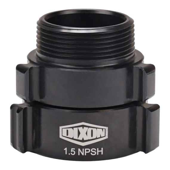 N54-25F15T Dixon Aluminum Female Swivel x Male Rigid Adapter - Style N54 - Rocker Lug - 2-1/2" Female NST(NH) x 1-1/2" Male NPT