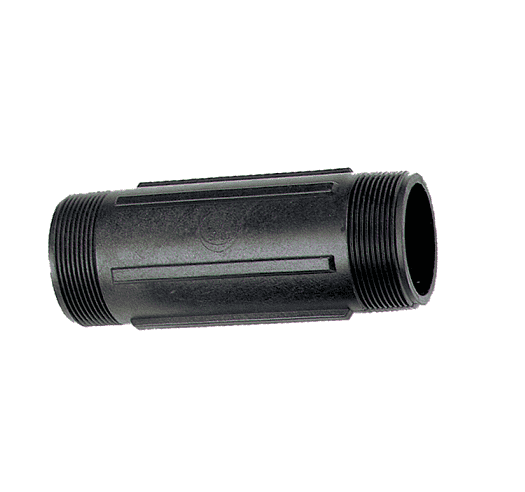 NIP125-6 by Banjo | Pipe Fitting Nipple | 1-1/4" Male NPT x 1-1/4" Male NPT | Length: 6" | 300 PSI | Polypropylene | Pack of 10
