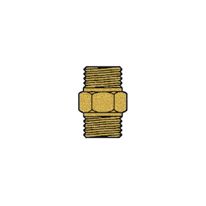 B-176-0202C Breco by Foster | 1/8" Male NPSM Thread x 1/8" Male NPSM | Straight | Brass