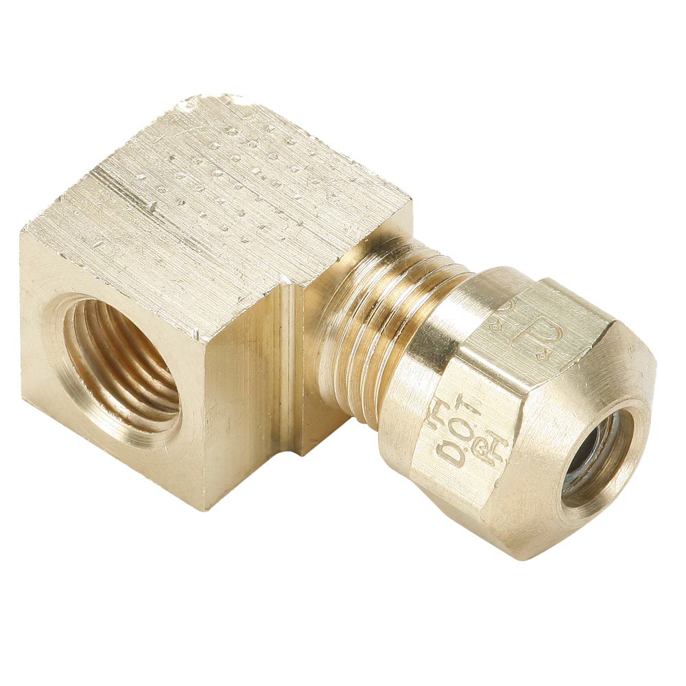 270NTA-8-8 by Parker | Air Brake–NTA® Fittings | 1/2" Tube Size x 1/2" Female Pipe Thread x 11/16" Thread | 90° Elbow | Brass | Pack of 10