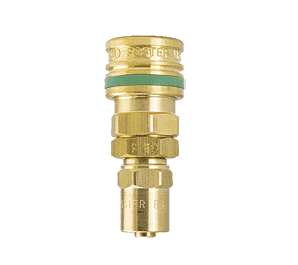 O-SD13 by ZSi-Foster | Quick Disconnect | O60 Series | 1/4" Standard Socket | 3/8" ID x 13/16" OD | Reusable Hose End | Brass