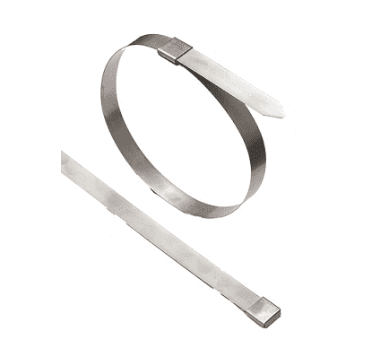 O32S99 by BAND-It | BAND-FAST® Open End with Center Punch Clip | 5/8" Width | 56" Length | Stainless Steel | 25/Box