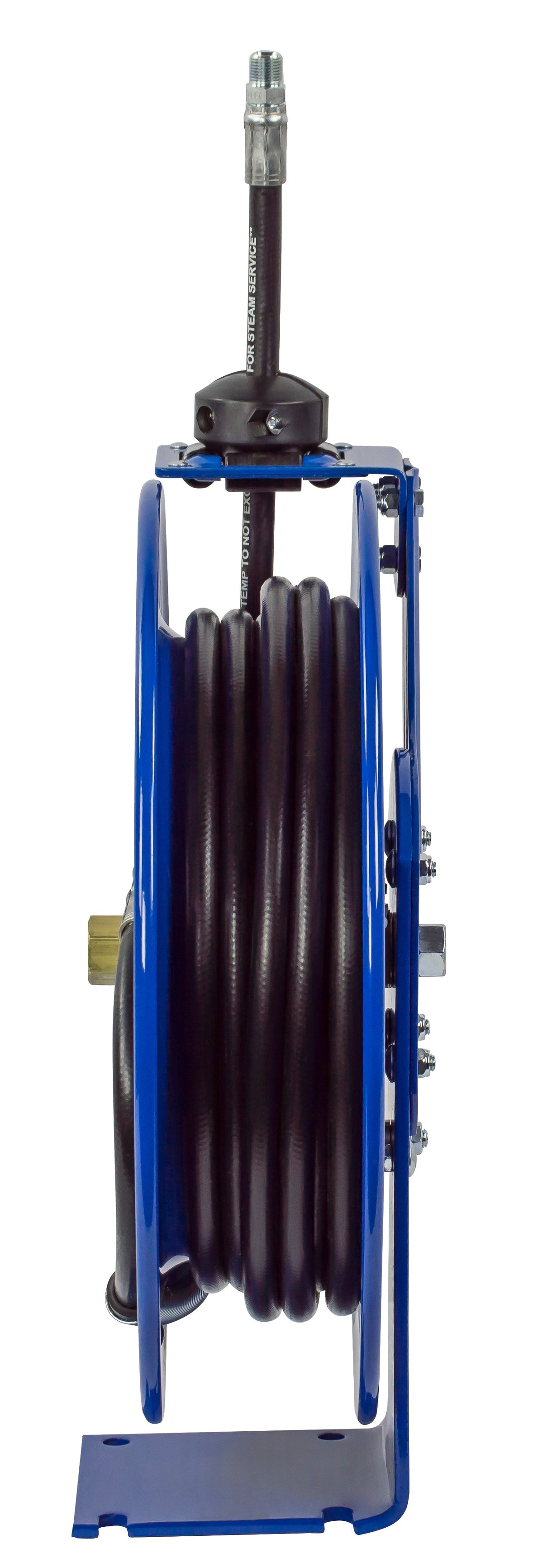 P-MP-425 by Coxreels | P Series | 2,500 PSI Spring Driven Hose Reel | 1/2" Hose ID, 1/2" FNPT Inlet x 1/2" MNPT Hose End | Steel | 25ft Rubber Hose Included