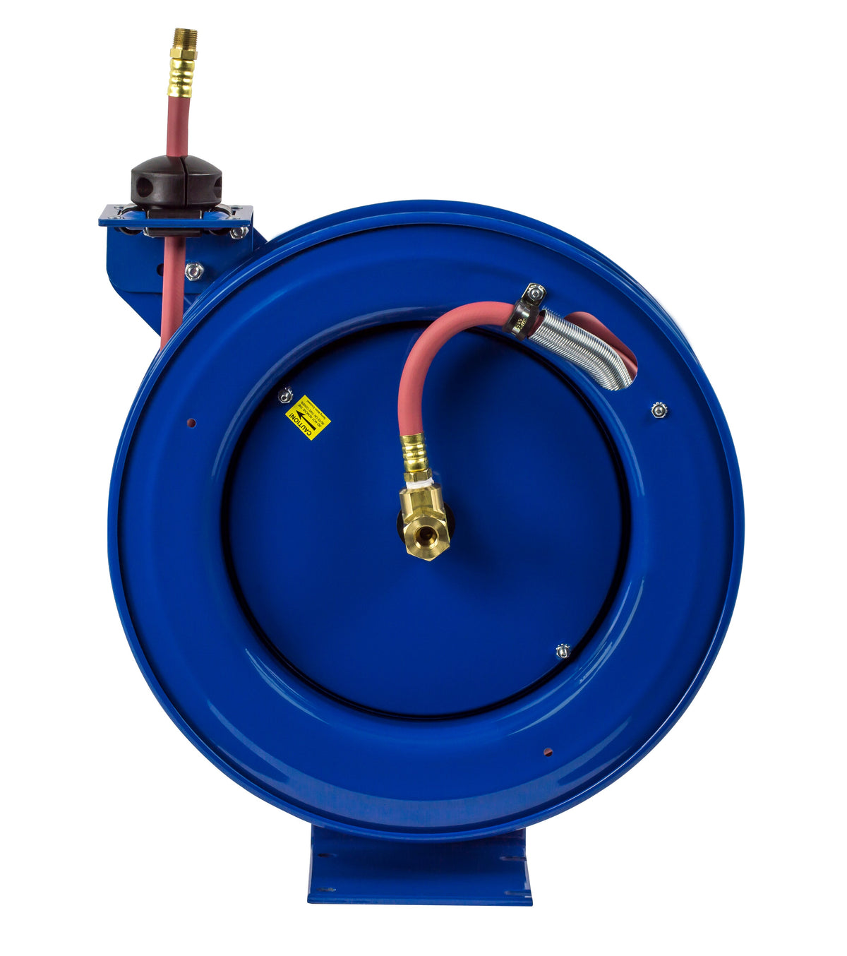 P-LP-425 by Coxreels | P Series | 300 PSI Spring Driven Hose Reel | 1/2" Hose ID, 1/2" FNPT Inlet x 1/2" MNPT Hose End | Steel | 25ft PVC Hose Included