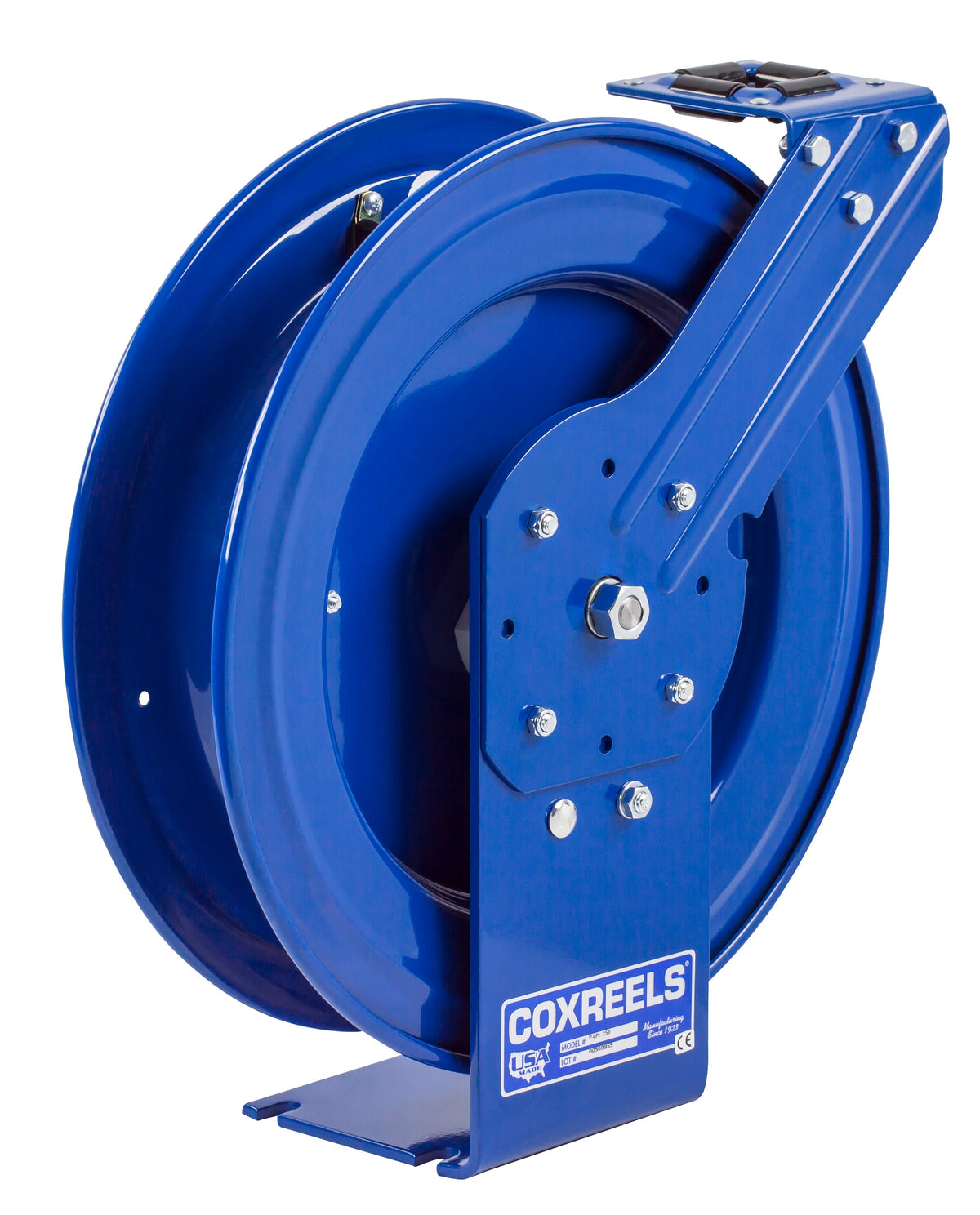 EZ-P-LPL-330 by Coxreels | EZ-P Series | 300 PSI EZ-Coil Safety Spring Driven Hose Reel for Air, Water & Oil | 3/8" Hose ID, 3/8" FNPT Inlet | Steel | 30ft Capacity, Hose Not Included