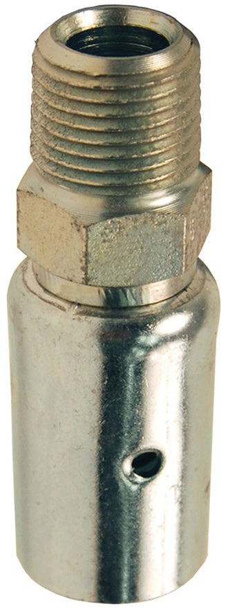 16P1 by Dixon Valve | Holedall® External Swage Uni-Range Male Coupling | 1" Male NPT | Hose OD: From 1-30/64" to 1-34/64" | Plated Carbon Steel