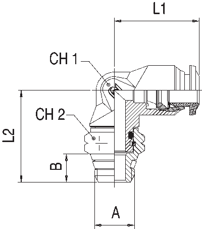 88115-04-32 by AIGNEP | 87 / 88 Series | Swivel Male | 1/4" Tube x 10/32 UNF Male | 90° Elbow | Pack of 10