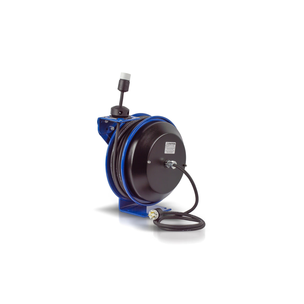 PC13-3516-A by Coxreels | PC Series | Spring Driven Power Cord Reel with Single Industrial Receptacle | 16/3 SJO Cord, 13A, 115V | Steel | 35ft Cord Included