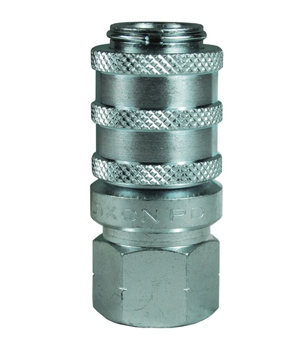 1PDF2 by Dixon Valve | Hydraulic Quick Disconnect Coupling | PD-Series | 1/4" Female NPT x 1/8" ISO15171-1 Diagnostic | Socket | Nitrile Seal | Steel
