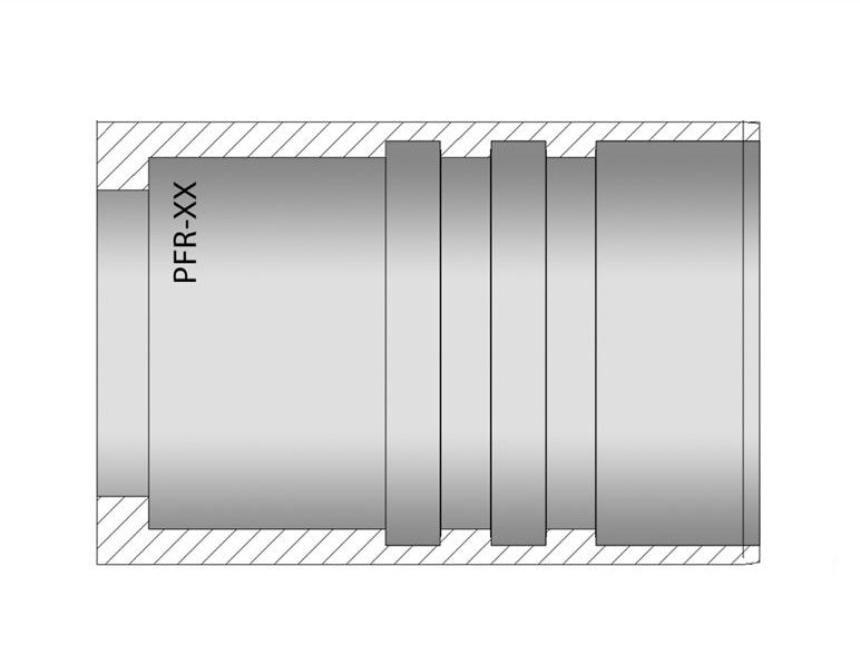 PFR-08 Alfagomma Piranhaflex™ by Kuriyama | PFR Series | Two-Piece Non-Skive Ferrule | -08 Hose Dash Size | 1/2" Hose ID | Steel