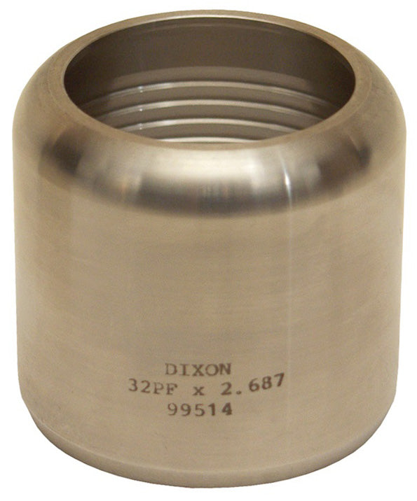 64PFX4.812 by Dixon Valve | Holedall® Internal Expansion Sanitary Flow Chief Ferrule | 4" Hose ID | Hose OD: From 4-48/64" to 4-51/64" | 304 Stainless Steel