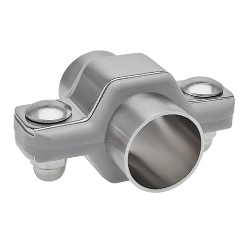 PHWM-250T-304SAN by ACL Hygienic | Process Hex Weld Mount w/ Acorn Nut | 2-1/2" Tube Size | Gray | 304 Stainless Steel