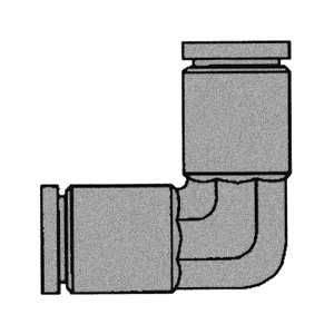 B-31165-025-025 Breco by Foster | 5/32" Push-to-Connect x 5/32" Push-to-Connect | Union | 90° Elbow