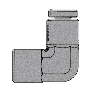B-31170-06-04 Breco by Foster | 3/8" Push-to-Connect x 1/4" Female NPTF Thread | 90° Elbow