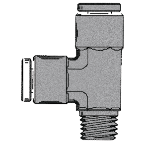 B-31171-03-02-03 Breco by Foster | 3/16" Push-to-Connect x 3/16" Push-to-Connect x 1/8" Female NPTF Thread | Tee
