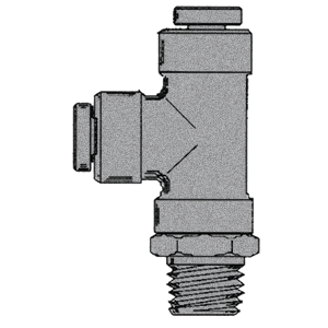 B-31172S-025-025-02 Breco by Foster | 5/32" Push-to-Connect x 5/32" Push-to-Connect x 1/8" Male NPTF Thread | Swivel | Tee