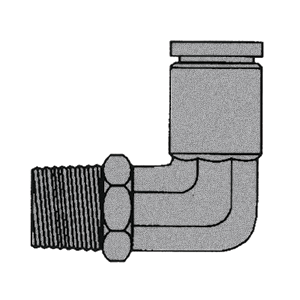 B-31169S-08-06 Breco by Foster | 1/2" Push-to-Connect x 3/8" Male NPTF Thread | Swivel | 90° Elbow