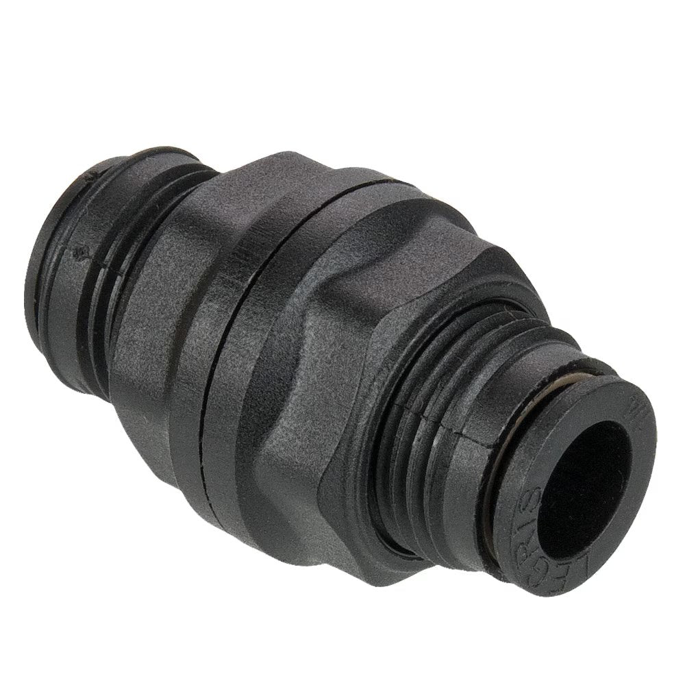 32PLPBH-2 by Parker | Prestolok PLP Composite Push-to-Connect Fittings | Bulkhead Union Fittings | 1/8" Push-to-Connect | 13mm Hex | .98" Length (L1 + L2) | Straight | Glass-Reinforced Nylon | Pack of 10