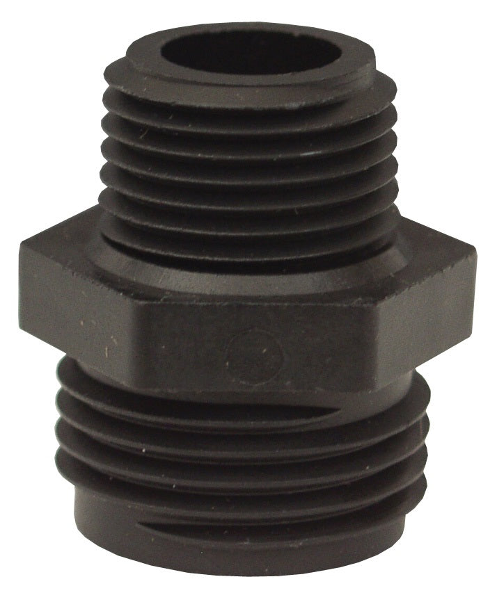 PPA774 by Dixon Valve | Tuff-Lite® | Garden Hose Adapter | 3/4" Male GHT x 1/2" Male NPT | Polypropylene | Pack of 50