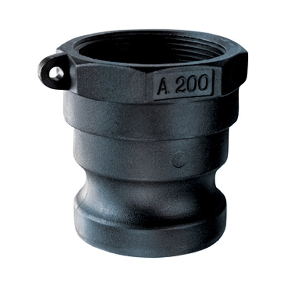 PPA100 by Kuriyama | PPA Series | Part A | Cam & Groove Adapter | 1" Adapter x 1" Female NPT | Polypropylene