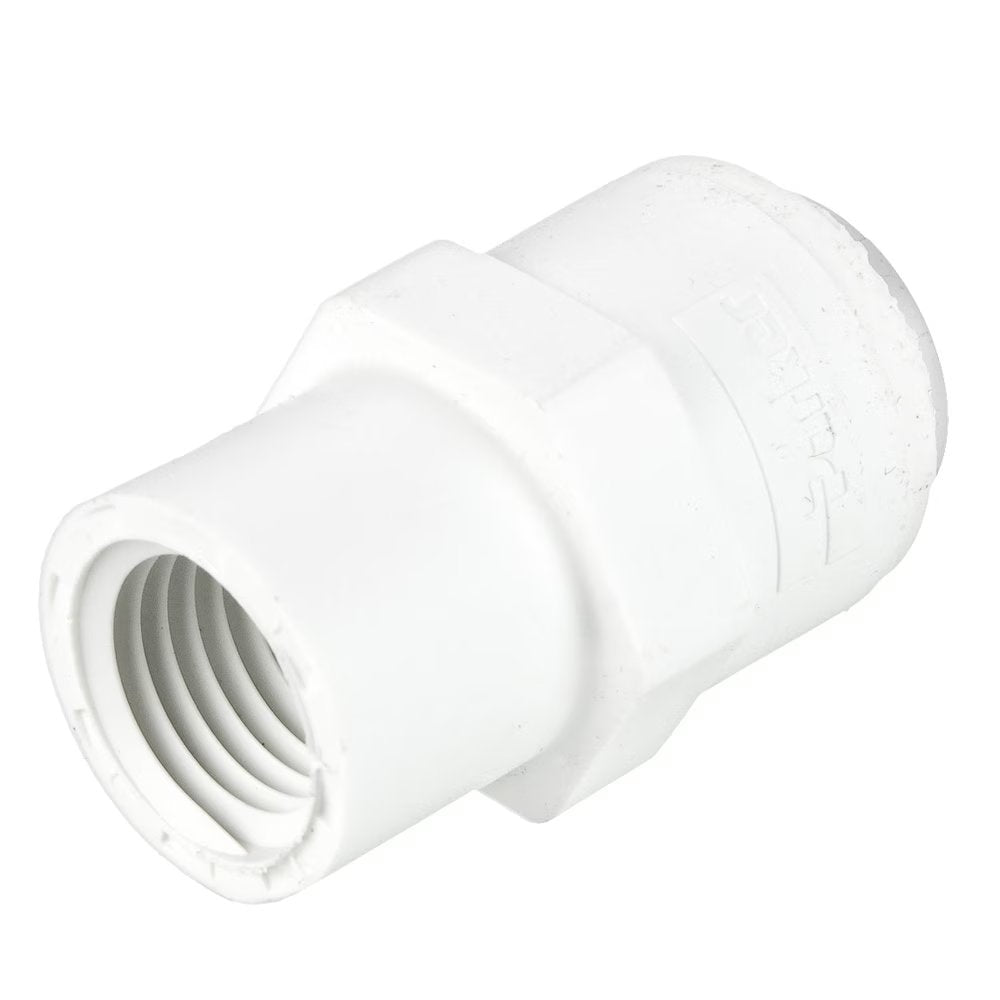 PP6FC6 by Parker | TrueSeal™ Threaded Fittings | 3/8" Push-to-Connect x 3/8" Female NPTF Thread | 1.50" Length | Straight | White | Polypropylene