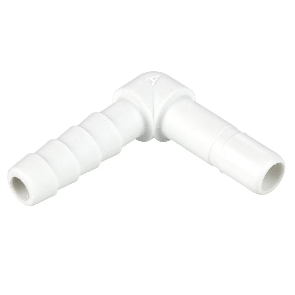 PP4TEB4 by Parker | TrueSeal™ Accessories | 1/4" Tube Size x 1/4" Barb | 90° Elbow | White | Polypropylene