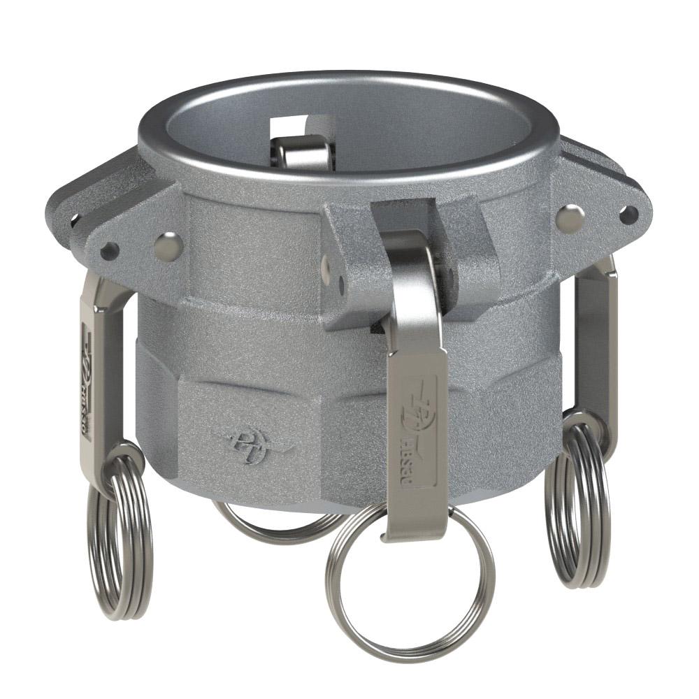 10004604CM (60DHD) by PT-Coupling | Heavy Duty Cam & Groove Adapter | Type DHD | 6" Coupler x 6" Female NPT | Aluminum | Buna-N Seal