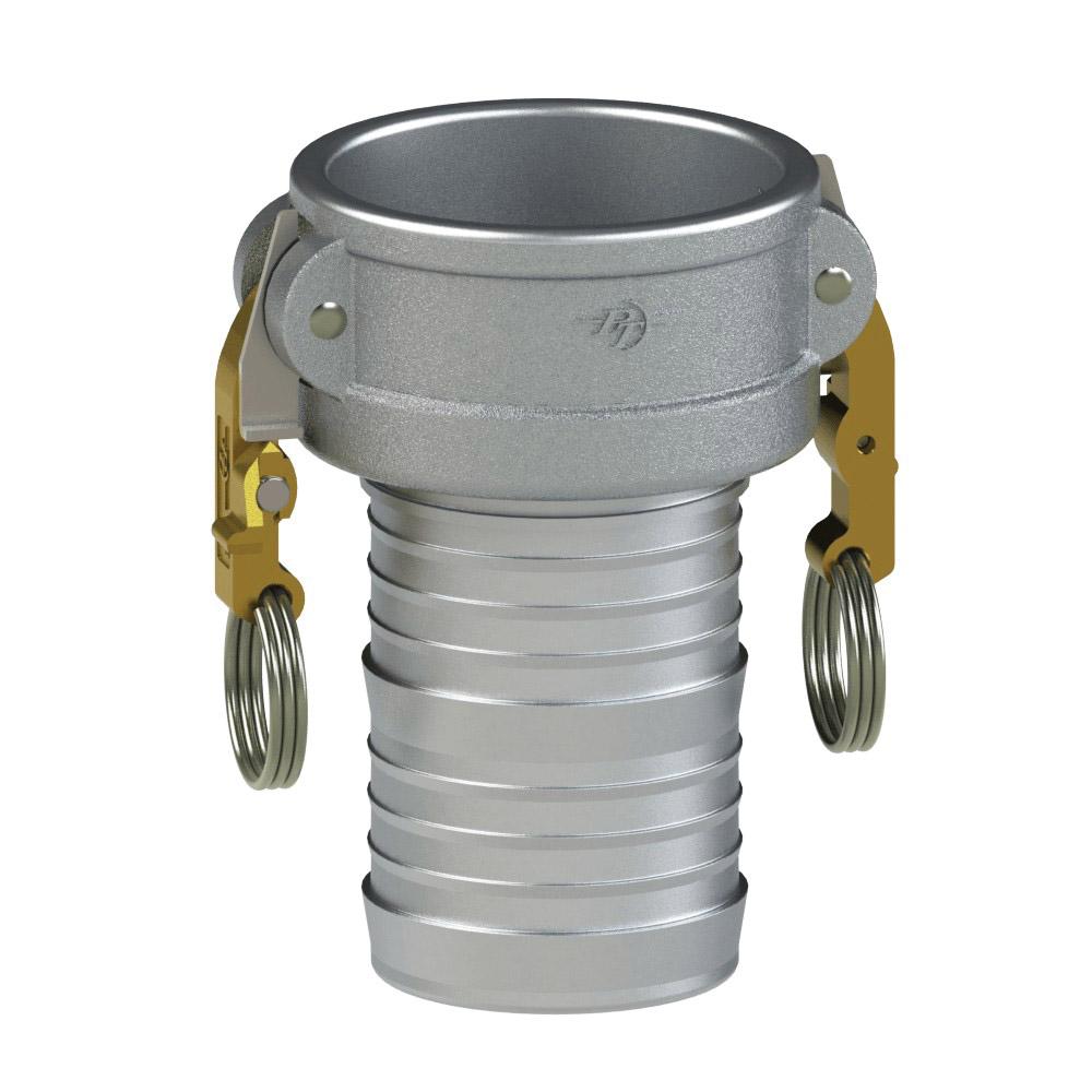 1070312L2 (12C SLII) by PT-Coupling | STA-LOK® II Cam & Groove Fitting | Type C | 1-1/4" Coupler x 1-1/4" Hose Shank | Aluminum/SLB | Buna-N Seal