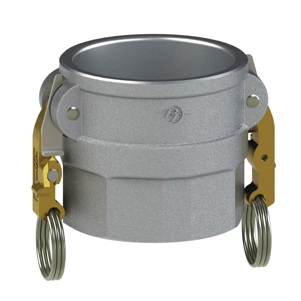 1070412L2 (12D SLII) by PT-Coupling | STA-LOK® II Cam & Groove Adapter | Type D | 1-1/4" Coupler x 1-1/4" Female NPT | Aluminum/SLB | Buna-N Seal