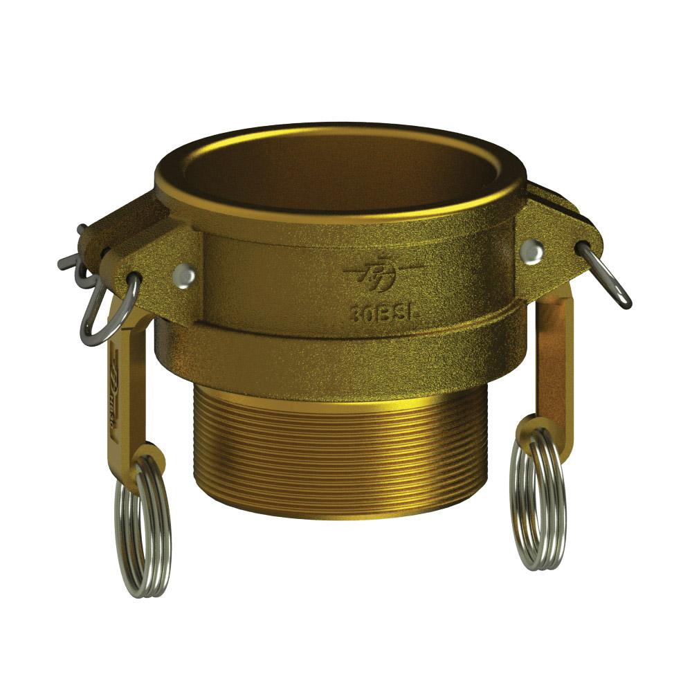 1200220SL (20BSL) by PT-Coupling | STA-LOK® Cam & Groove Adapter | Type BSL | 2" Coupler x 2" Male NPT | Brass/HB | Buna-N Seal