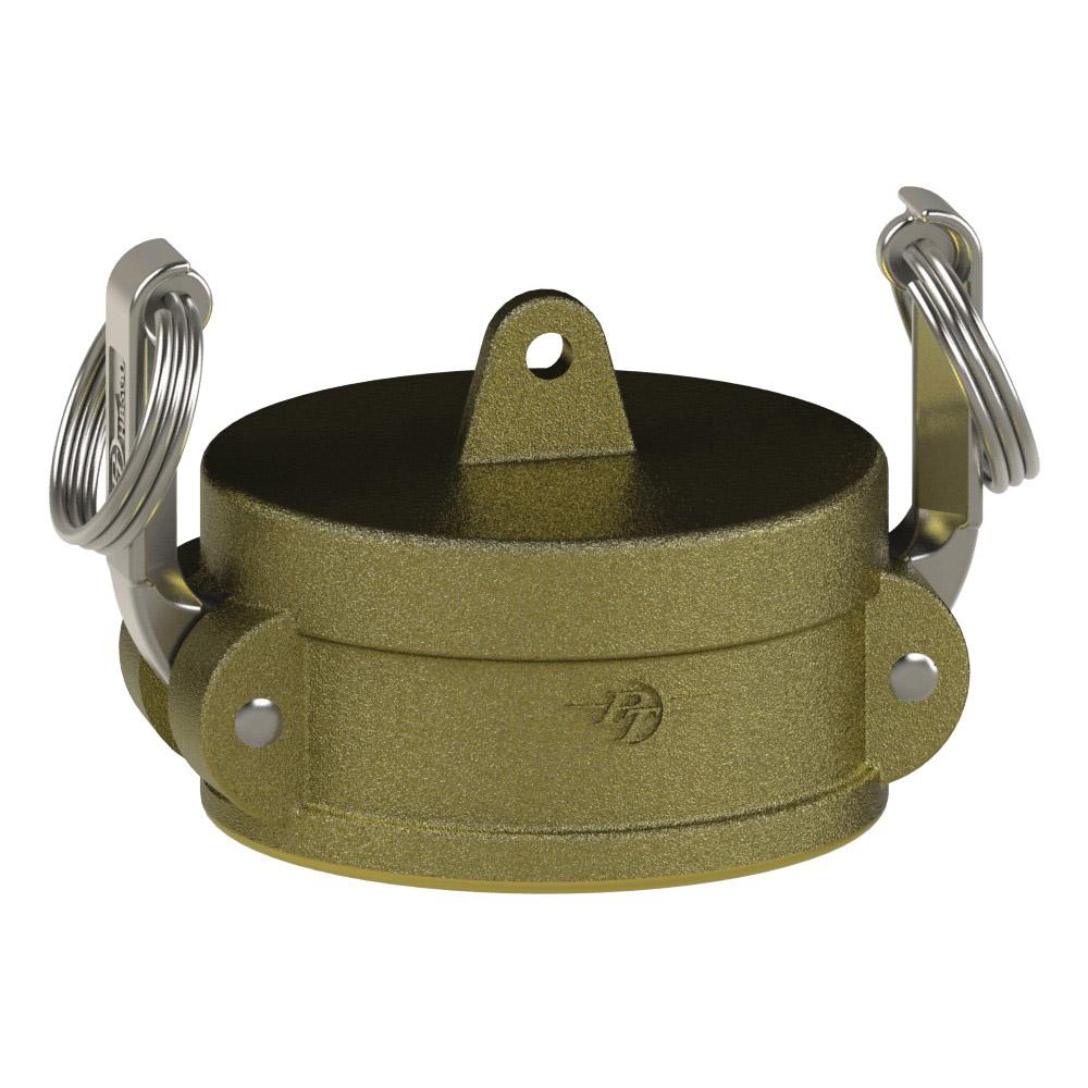 1291125 (25V) by PT-Coupling | Cam & Groove Dust Cap | Type V | 2-1/2" Coupler | Brass/HBS