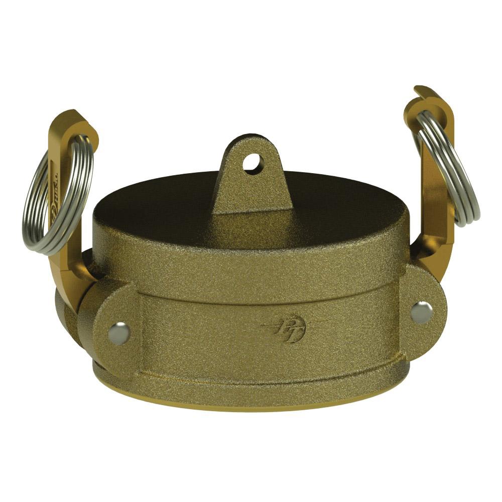1201112 (12V) by PT-Coupling | Cam & Groove Dust Cap | Type V | 1-1/4" Coupler | Brass/HB