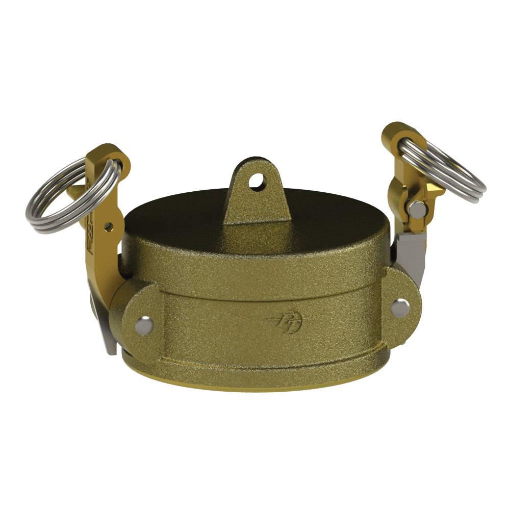 1201140L2 (40V SLII) by PT-Coupling | STA-LOK® II Cam & Groove Dust Cap | Type V | 4" Coupler | Brass/SLB