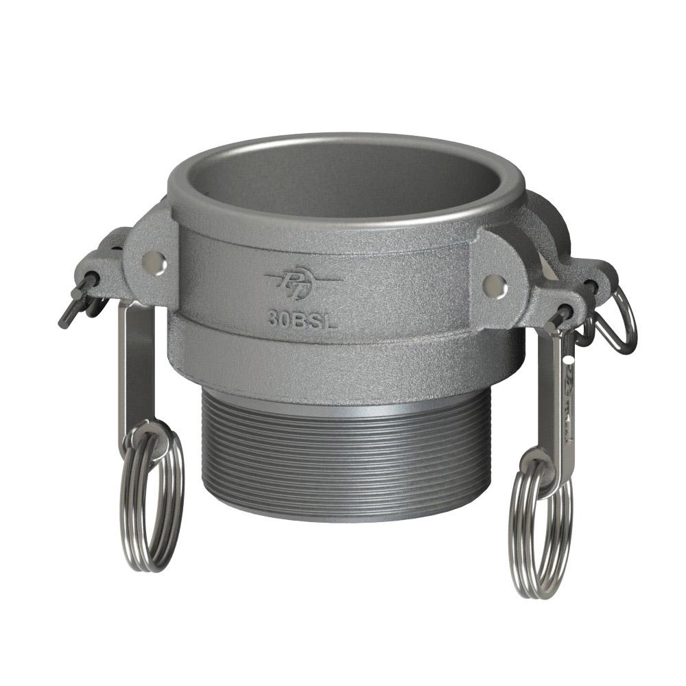 1400230SL (30BSL) by PT-Coupling | STA-LOK® Cam & Groove Adapter | Type BSL | 3" Coupler x 3" Male NPT | 316 Stainless Steel | Buna-N Seal