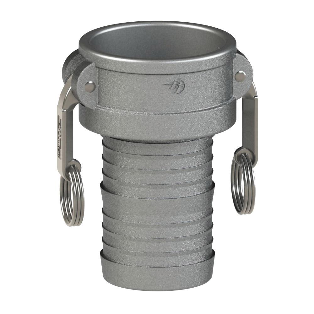 1400307 (07C) by PT-Coupling | Cam & Groove Fitting | Type C | 3/4" Coupler x 3/4" Hose Shank | 316 Stainless Steel | Buna-N Seal