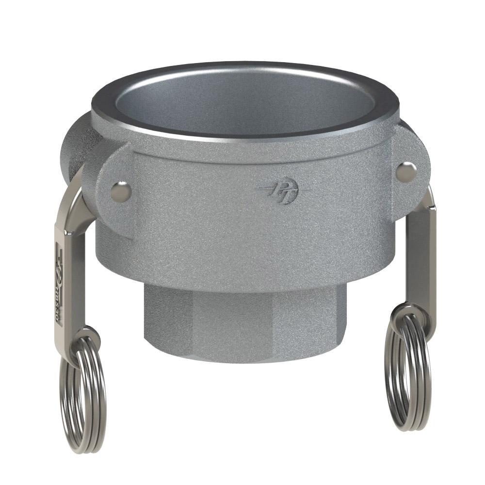 1400415 (15D) by PT-Coupling | Cam & Groove Adapter | Type D | 1-1/2" Coupler x 1-1/2" Female NPT | 316 Stainless Steel | Buna-N Seal